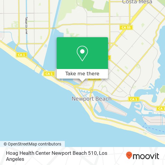 Mapa de Hoag Health Center Newport Beach 510