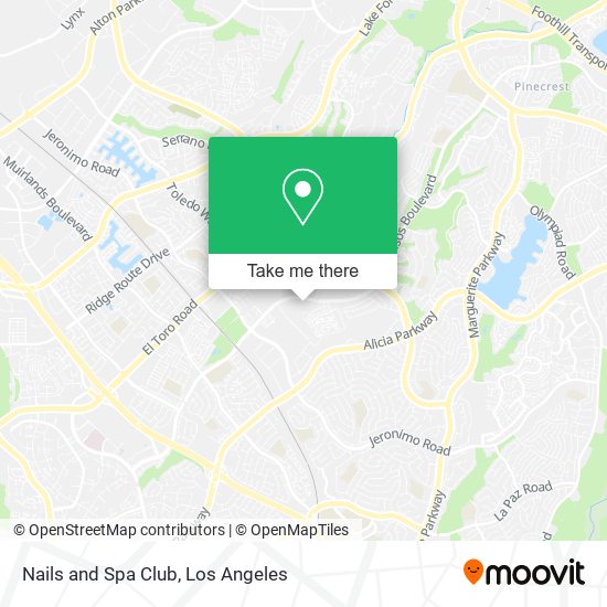 Mapa de Nails and Spa Club