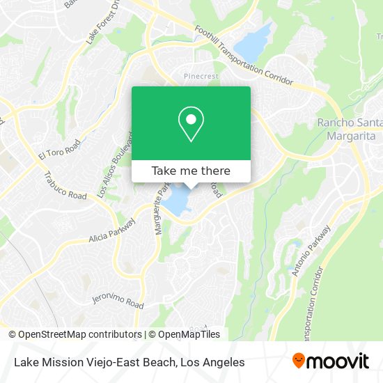 Lake Mission Viejo-East Beach map