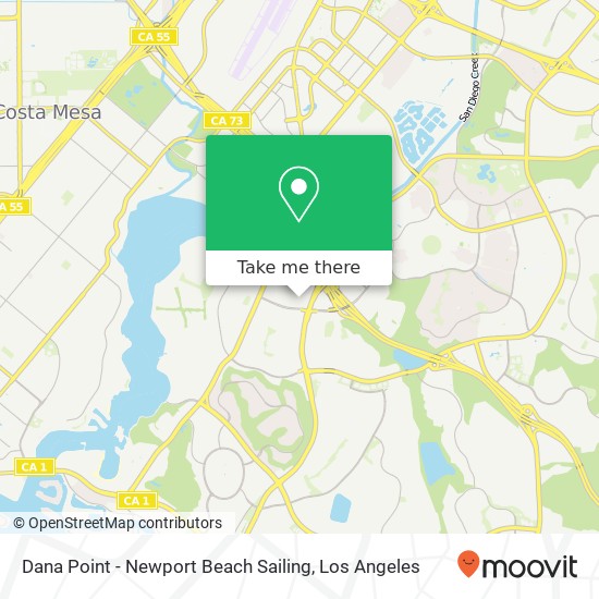 Dana Point - Newport Beach Sailing map