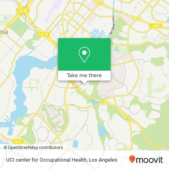UCI center for Occupational Health map