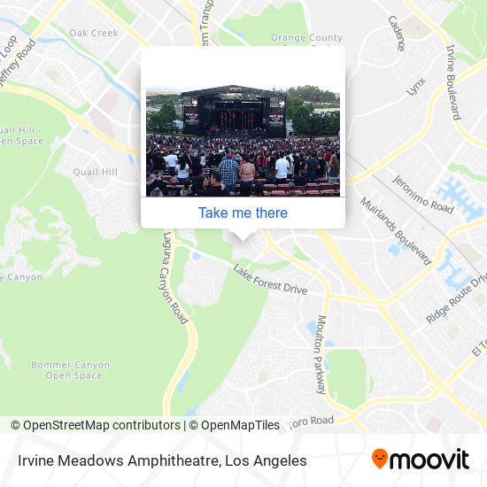 Mapa de Irvine Meadows Amphitheatre