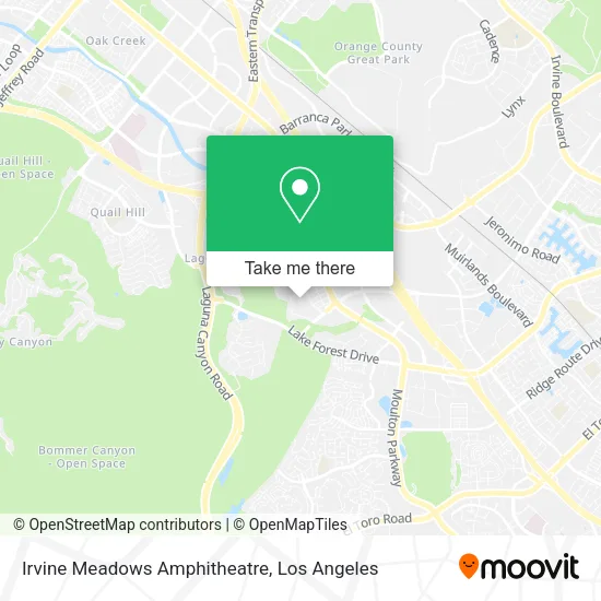 Irvine Meadows Amphitheatre map