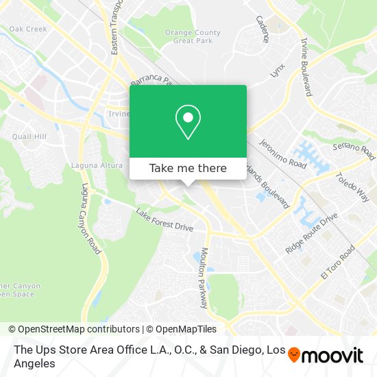 Mapa de The Ups Store Area Office L.A., O.C., & San Diego