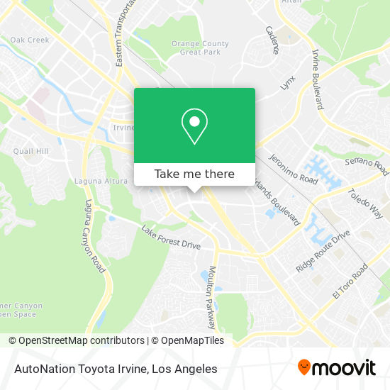 Mapa de AutoNation Toyota Irvine