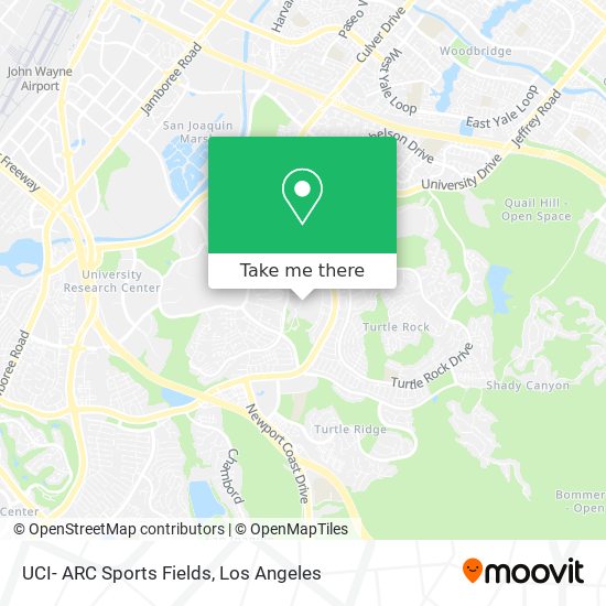 UCI- ARC Sports Fields map