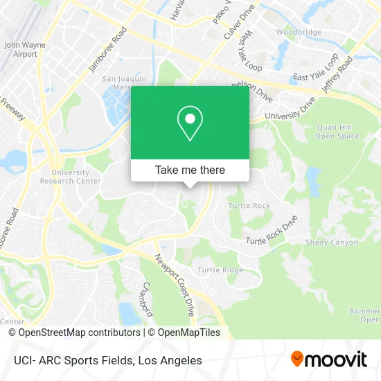 UCI- ARC Sports Fields map