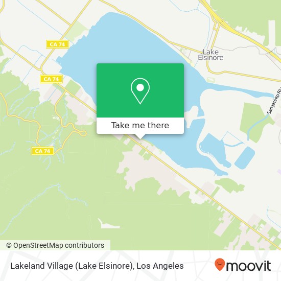 Mapa de Lakeland Village (Lake Elsinore)