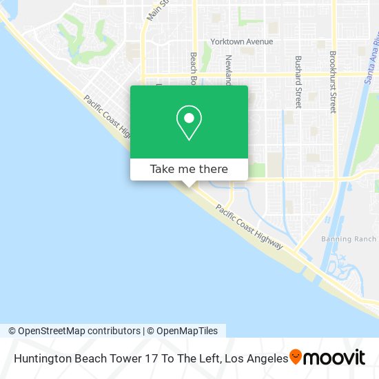 Mapa de Huntington Beach Tower 17 To The Left