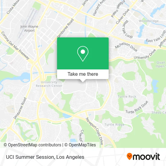 UCI Summer Session map