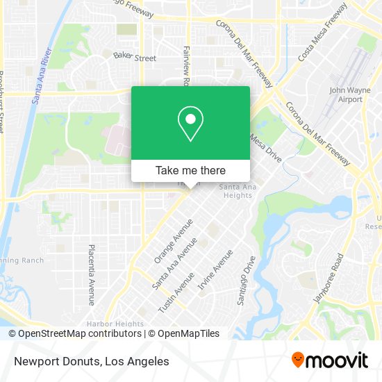 Mapa de Newport Donuts