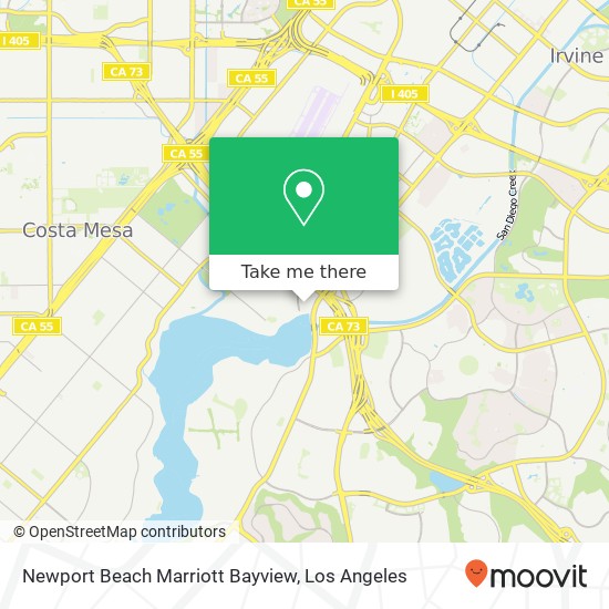 Newport Beach Marriott Bayview map