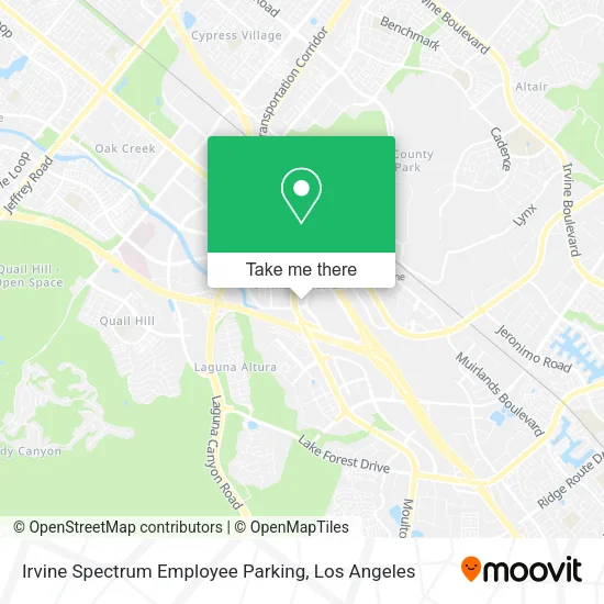 Mapa de Irvine Spectrum Employee Parking