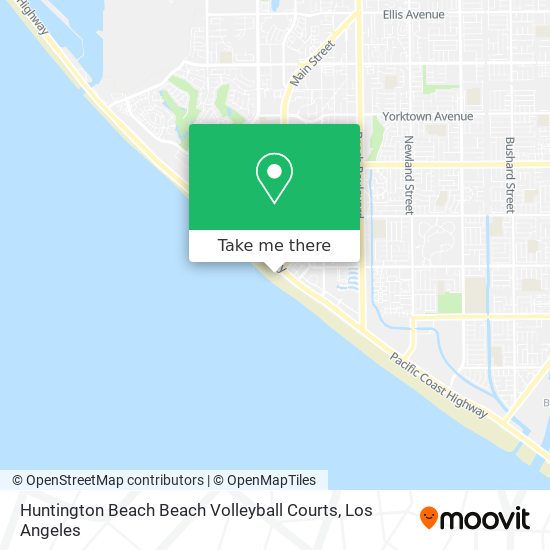 Huntington Beach Beach Volleyball Courts map
