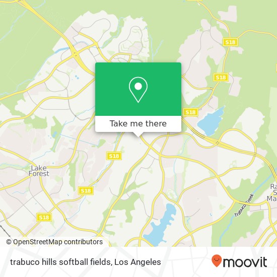 trabuco hills softball fields map
