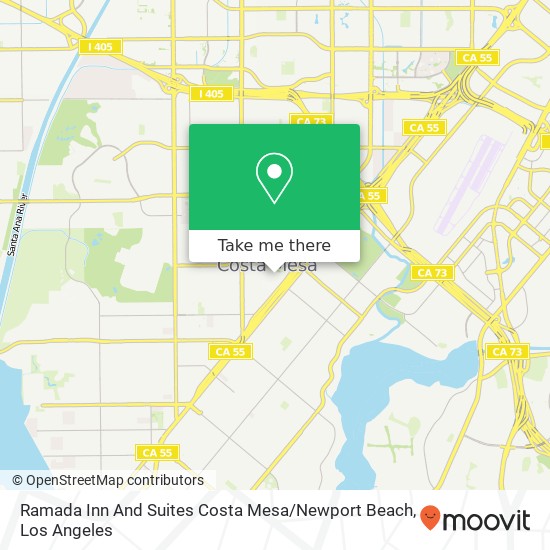Mapa de Ramada Inn And Suites Costa Mesa / Newport Beach