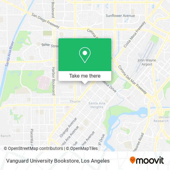 Vanguard University Bookstore map
