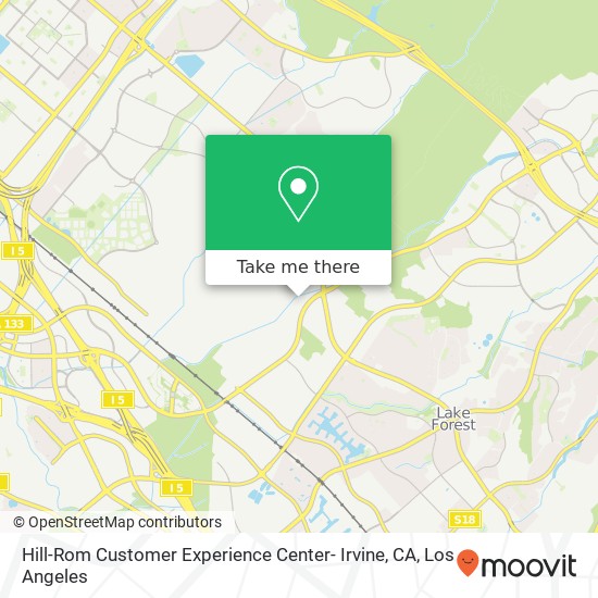 Hill-Rom Customer Experience Center- Irvine, CA map