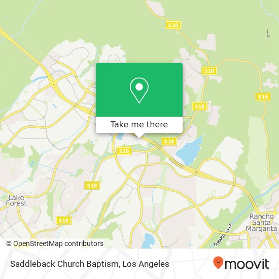 Mapa de Saddleback Church Baptism