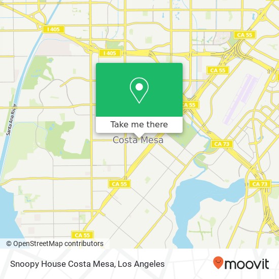 Mapa de Snoopy House Costa Mesa