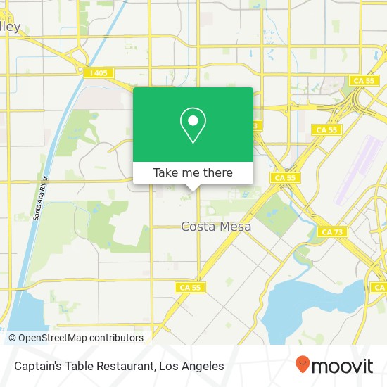 Mapa de Captain's Table Restaurant