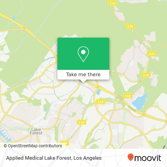 Mapa de Applied Medical Lake Forest