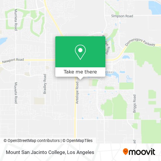 Mapa de Mount San Jacinto College
