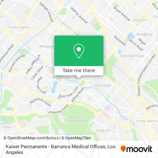Mapa de Kaiser Permanente - Barranca Medical Offices