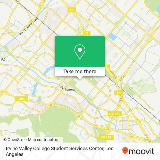 Irvine Valley College Student Services Center map