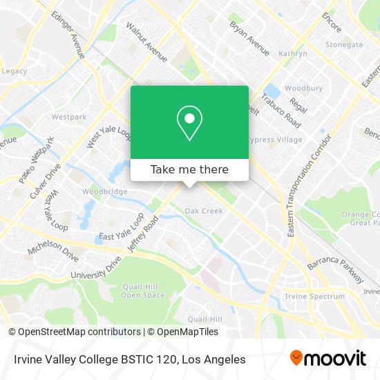 Mapa de Irvine Valley College BSTIC 120