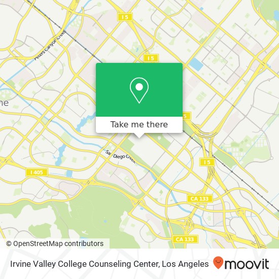Irvine Valley College Counseling Center map
