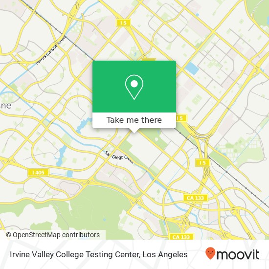 Mapa de Irvine Valley College Testing Center
