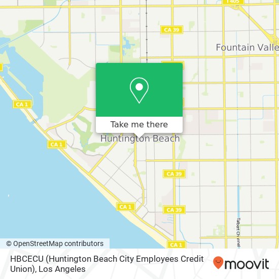 Mapa de HBCECU (Huntington Beach City Employees Credit Union)