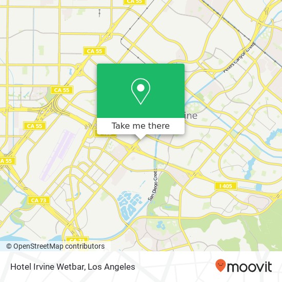 Hotel Irvine Wetbar map