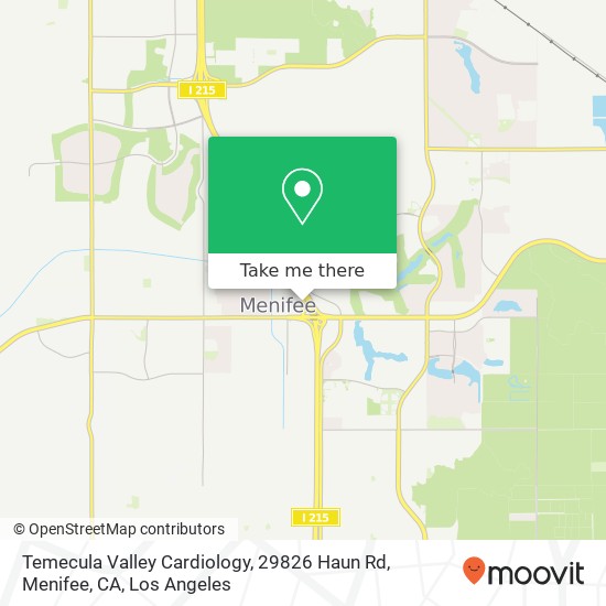 Mapa de Temecula Valley Cardiology, 29826 Haun Rd, Menifee, CA