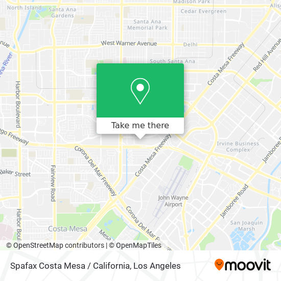 Spafax Costa Mesa / California map