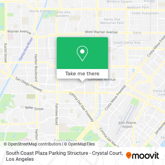 South Coast Plaza Parking Structure - Crystal Court map