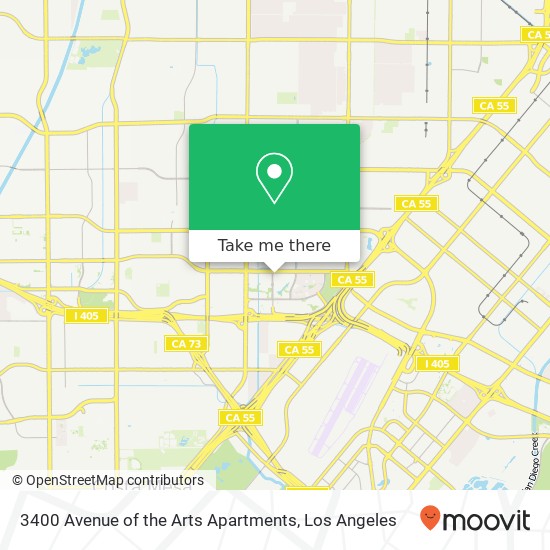 Mapa de 3400 Avenue of the Arts Apartments