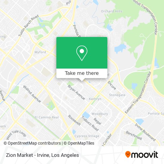 Zion Market - Irvine map