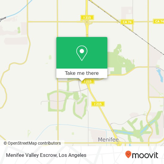 Menifee Valley Escrow map