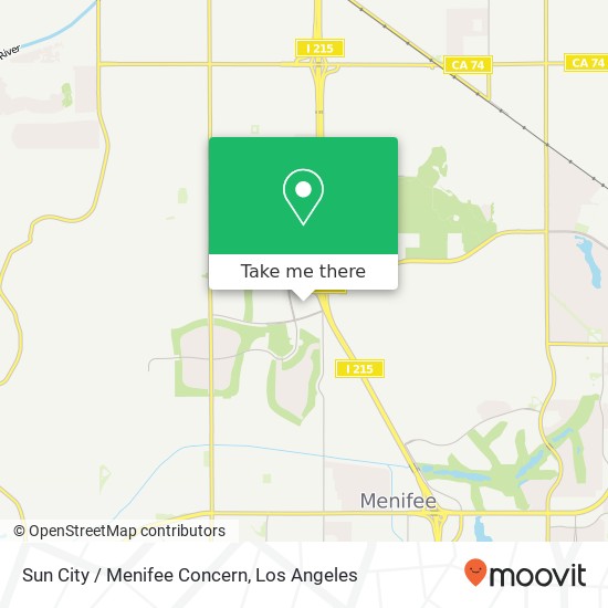 Sun City / Menifee Concern map