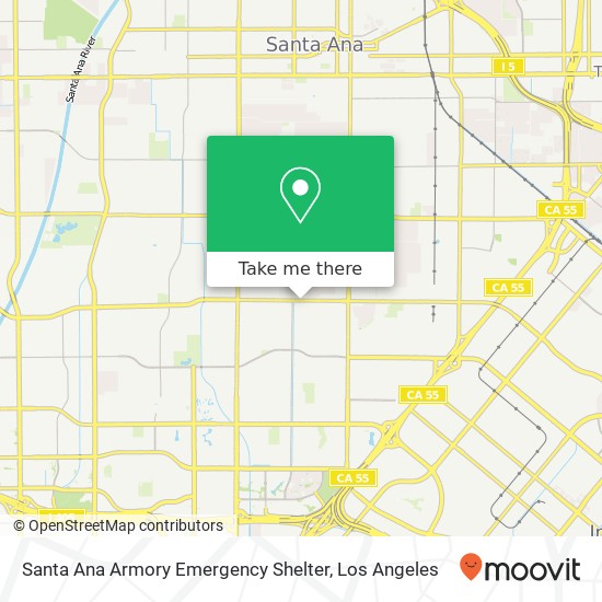 Mapa de Santa Ana Armory Emergency Shelter