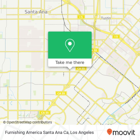 Mapa de Furnishing America Santa Ana Ca