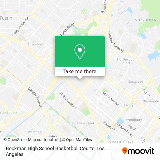 Beckman High School Basketball Courts map