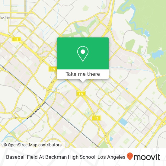 Baseball Field At Beckman High School map