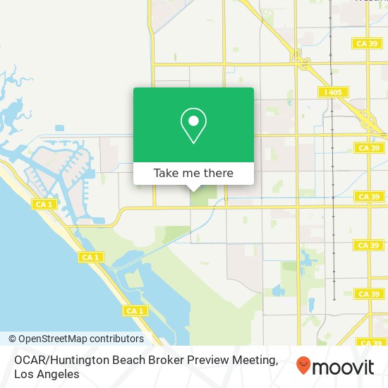 OCAR / Huntington Beach Broker Preview Meeting map