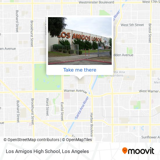 Los Amigos High School map