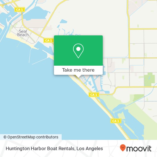 Huntington Harbor Boat Rentals map