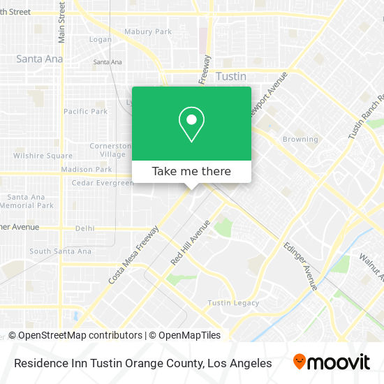 Residence Inn Tustin Orange County map