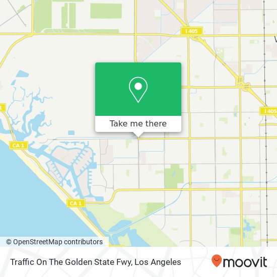 Traffic On The Golden State Fwy map